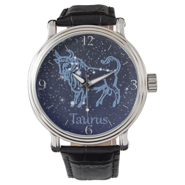 Taurus Constellation and Zodiac Sign with Stars Watch (Front)