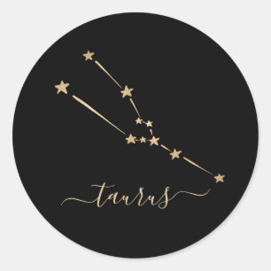 Taurus Constellation Ceramic Classic Round Sticker
