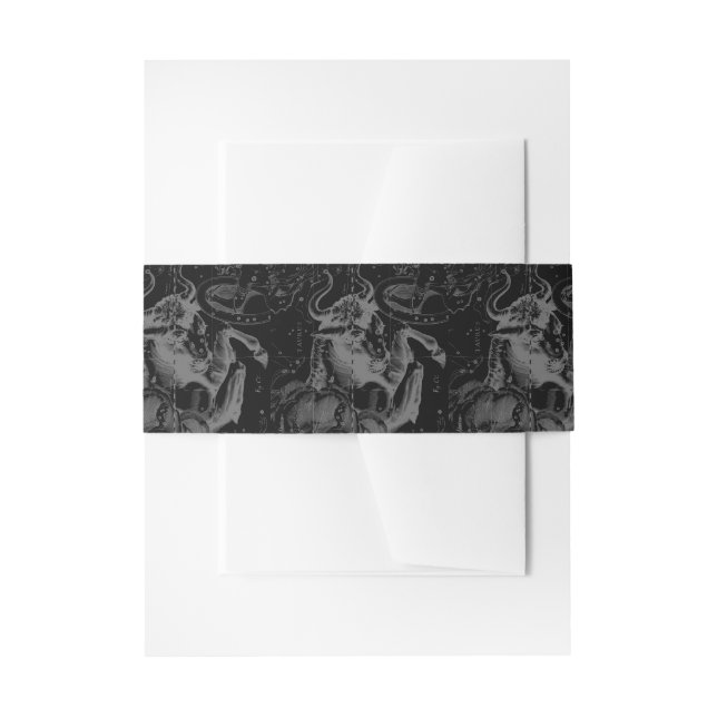 Taurus Constellation Hevelius 1690 Decor Invitation Belly Band (Front Example)