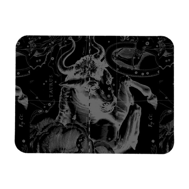 Taurus Constellation Hevelius 1690 Decor Magnet (Horizontal)
