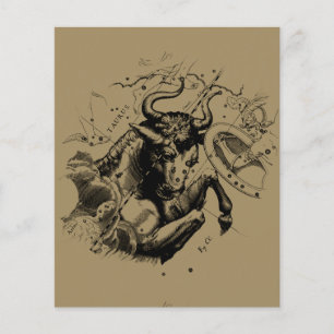 Taurus Constellation Hevelius 1690 Engraving Flyer