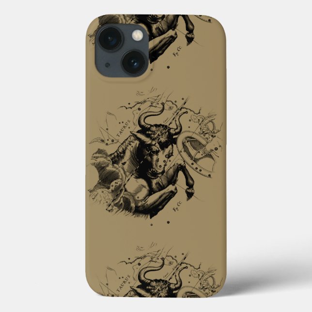 Taurus Constellation Map by Hevelius circa 1690 Case-Mate iPhone Case (Back)