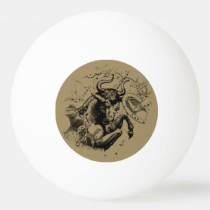 Taurus Constellation Map by Hevelius circa 1690 Ping Pong Ball
