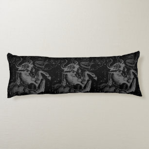 Taurus Constellation Map Hevelius 1690 on Black Body Cushion