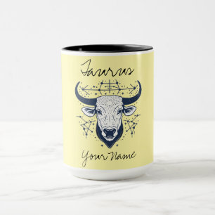 Taurus Constellation Minimalist Line Art Mug
