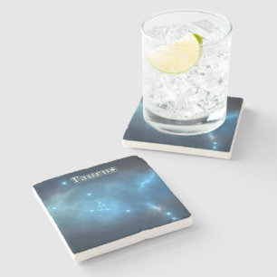 Taurus constellation stone coaster