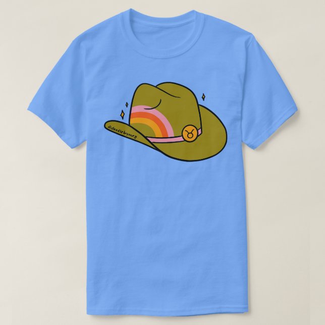 Taurus Cowboy Hat T-Shirt (Design Front)