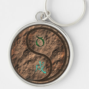 Taurus & Earth Dog Key Ring