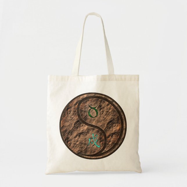 Taurus & Earth Dog Tote Bag (Front)
