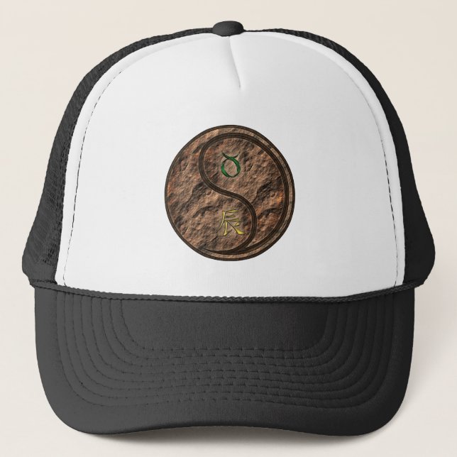 Taurus & Earth Dragon Trucker Hat (Front)