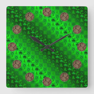 Taurus & Earth Goat Square Wall Clock