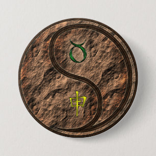 Taurus & Earth Monkey 7.5 Cm Round Badge