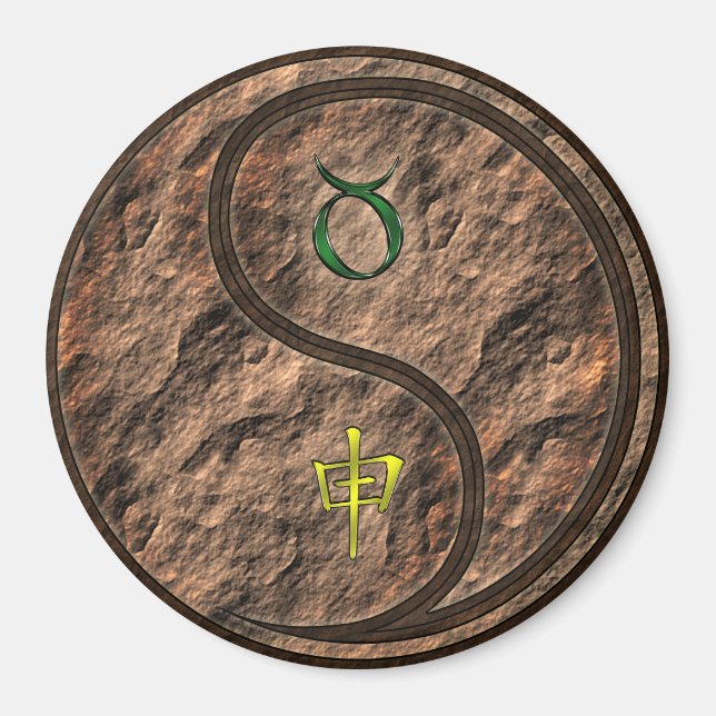 Taurus & Earth Monkey Magnet (Front)