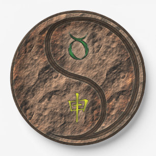 Taurus & Earth Monkey Paper Plate