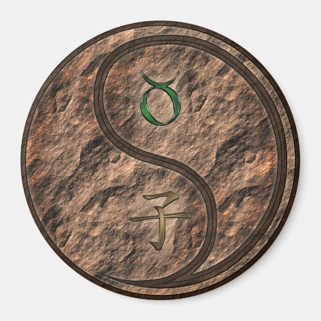 Taurus & Earth Rat Magnet (Front)