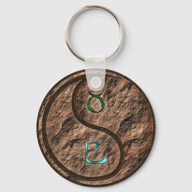 Taurus & Earth Snake Key Ring (Front)
