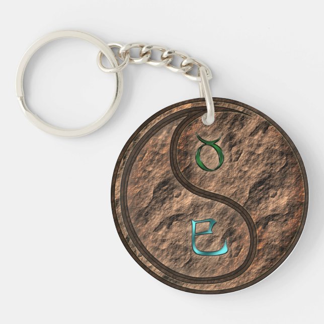 Taurus & Earth Snake Key Ring (Front)