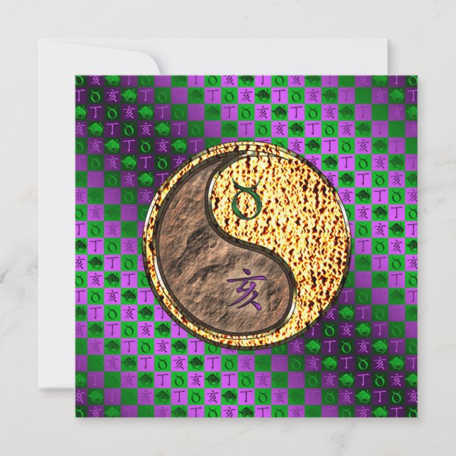 Taurus & Fire Boar Card (Front)