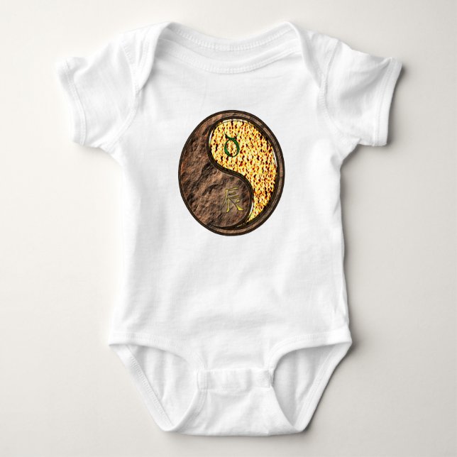 Taurus & Fire Dragon Baby Bodysuit (Front)