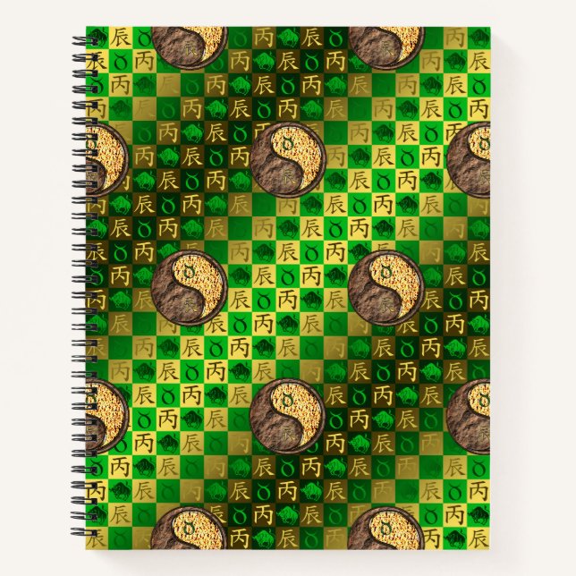 Taurus & Fire Dragon Notebook (Front)