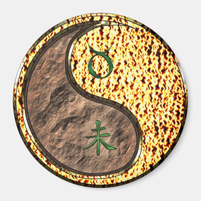 Taurus & Fire Goat Magnet (Front)