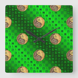 Taurus & Fire Goat Square Wall Clock
