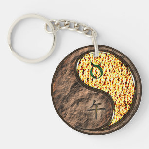 Taurus & Fire Horse Key Ring