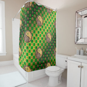 Taurus & Fire Horse Shower Curtain