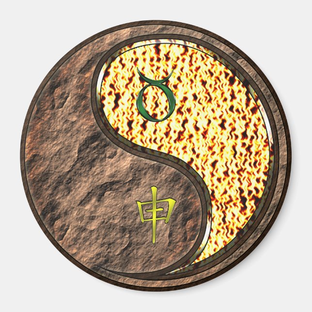 Taurus & Fire Monkey Magnet (Front)