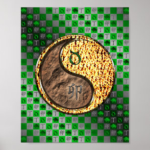 Taurus & Fire Rabbit Poster