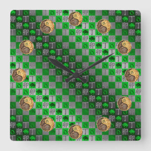 Taurus & Fire Rabbit Square Wall Clock