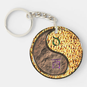 Taurus & Fire Rooster Key Ring