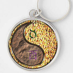 Taurus & Fire Rooster Key Ring