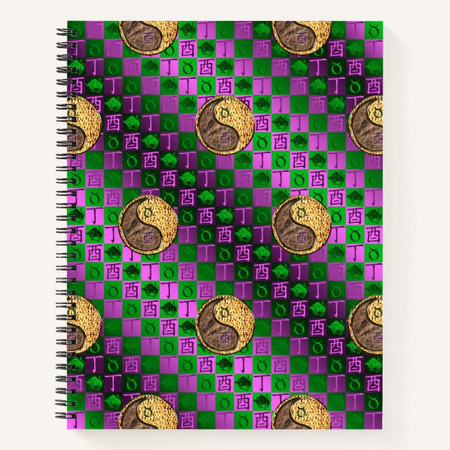 Taurus & Fire Rooster Notebook (Front)