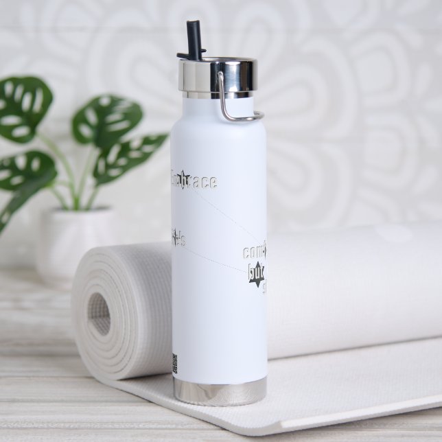 Taurus Fun & Inspiring Design for Daily Use & Gift Water Bottle (Yoga (Rotated))