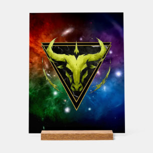 Taurus Galaxy Zodiac Acrylic Sign