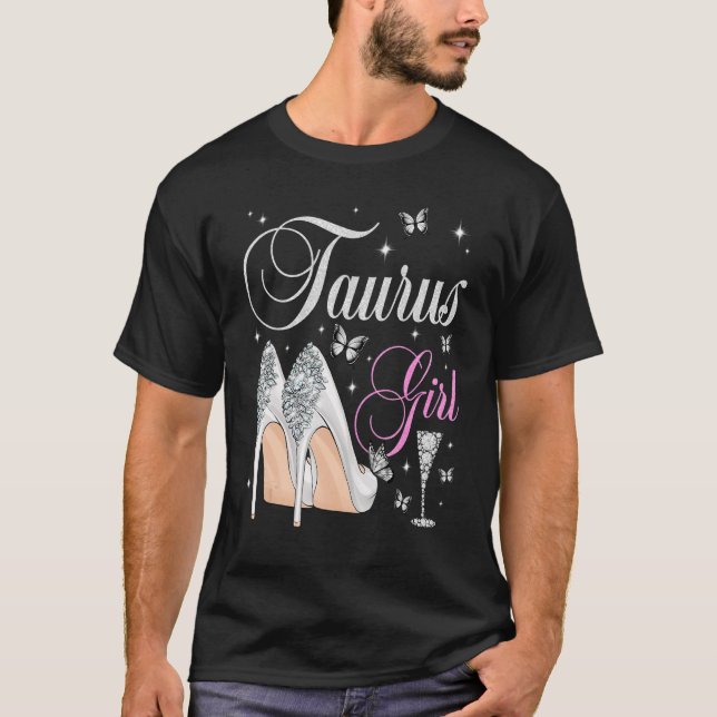 Taurus Girl April May Birthday Party Zodiac High H T-Shirt (Front)