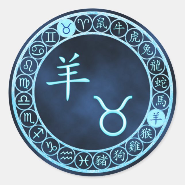 Taurus/Goat Classic Round Sticker (Front)