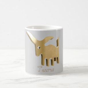 Taurus golden sign coffee mug