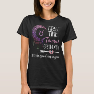 Taurus Grandma Pregnancy Announcement Zodiac 1st T T-Shirt