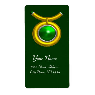 TAURUS / GREEN EMERALD GOLD ZODIAC BIRTHDAY JEWEL