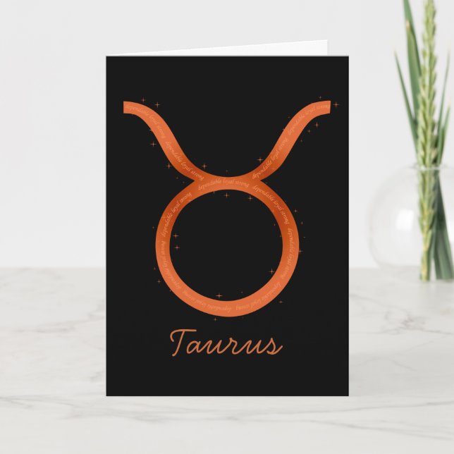 Taurus Greeting Card- Blank Card (Front)