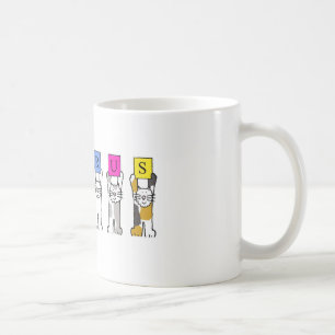 Taurus Happy Birthday Cartoon Cats Coffee Mug