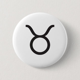 TAURUS, HOROSCOPE SYMBOL 6 CM ROUND BADGE