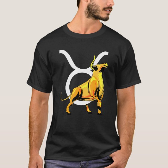 Taurus Horoscope Symbol Zodiac Sign Constellation T-Shirt (Front)