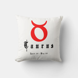 Taurus, Horoscope, zodiac, astrology Cushion