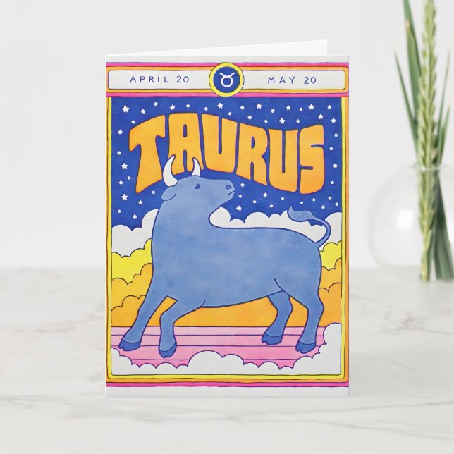 Taurus Letterpress Card (Front)