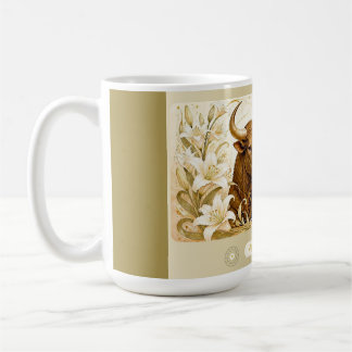 Taurus Lily Art Nouveau Mug