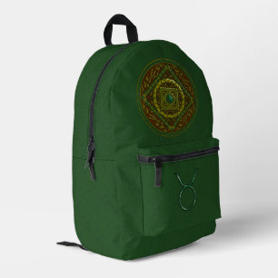 Taurus Mandala Printed Backpack