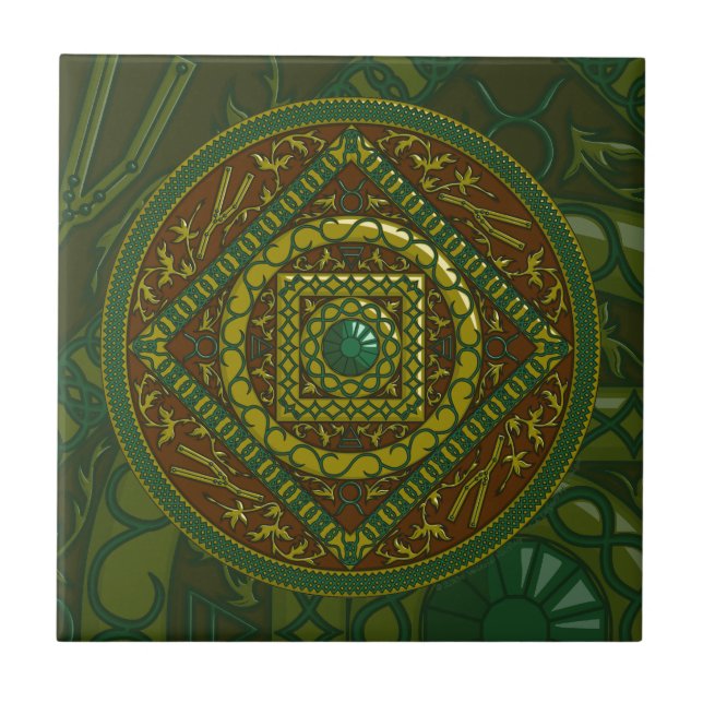 Taurus Mandala Tile (Front)